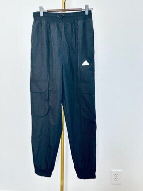adidas City Escape Cargo Pants Women's XS Black IQ4829 Y2K Utility Wide Leg NWT
